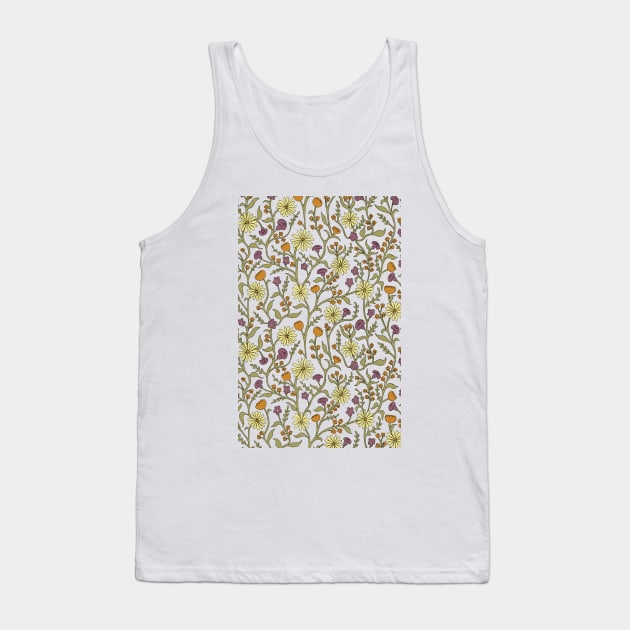 Floral Pattern Vertical Tank Top by StephReyns